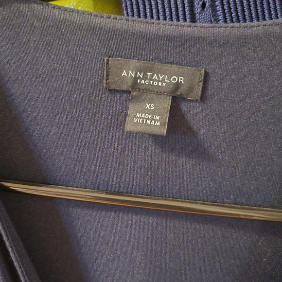 ANN TAYLOR Navy Wrap Jumpsuit - Picture 3 of 4